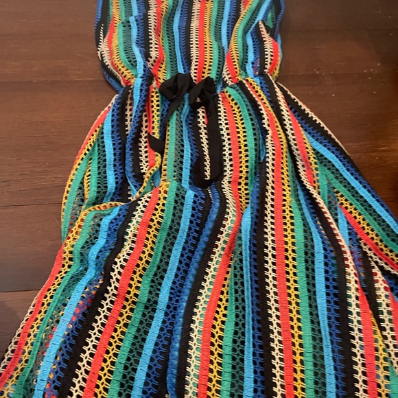 guc eva franco Multicolor Striped perforated Sleeveless Dress 6 - Picture 10 of 15